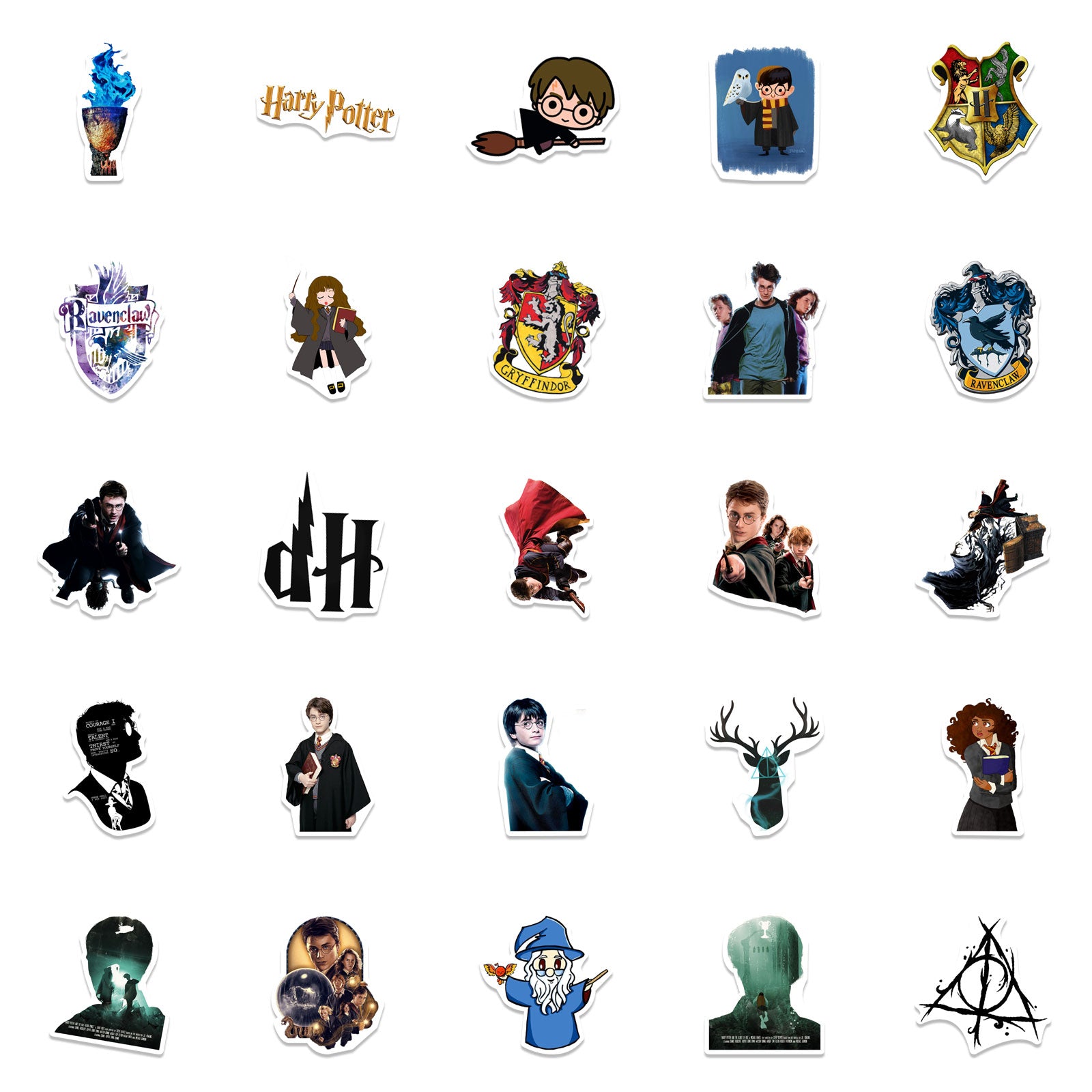 Harry Potter Waterproof PVC Stickers Cartoon Collectible Decoration 50PCS Per Pack