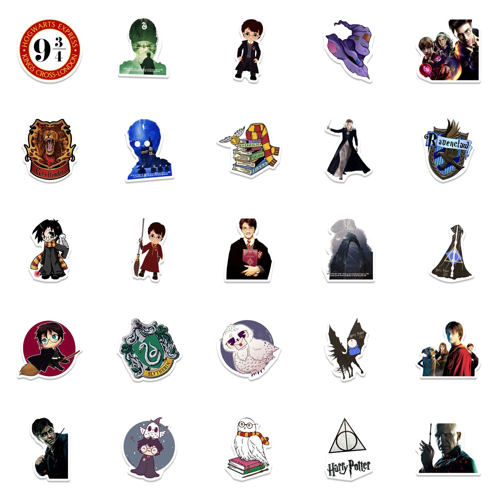 Harry Potter Waterproof PVC Stickers Cartoon Collectible Decoration 50PCS Per Pack