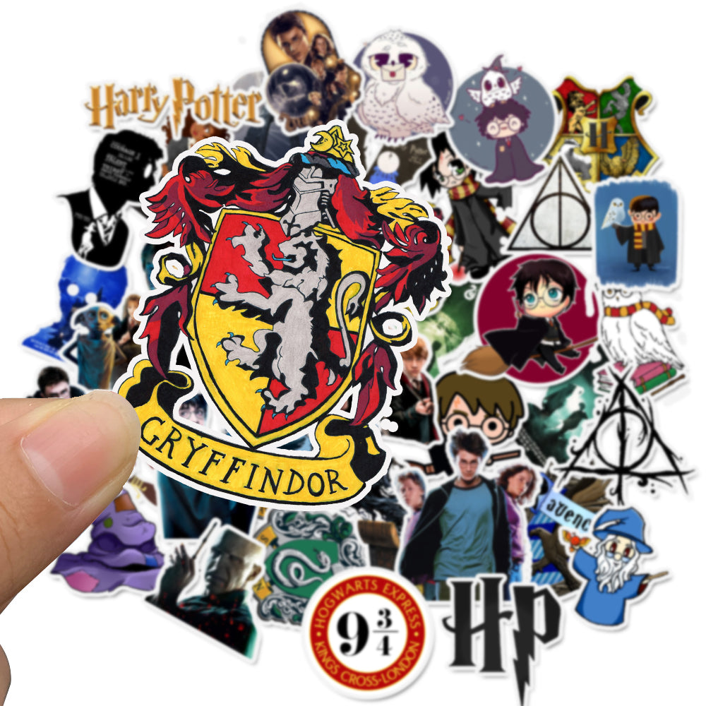 Harry Potter Waterproof PVC Stickers Cartoon Collectible Decoration 50PCS Per Pack