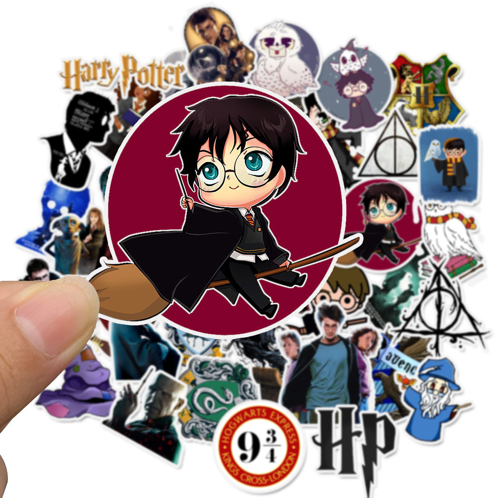 Harry Potter Waterproof PVC Stickers Cartoon Collectible Decoration 50PCS Per Pack