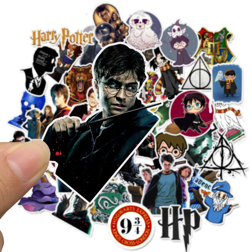 Harry Potter Waterproof PVC Stickers Cartoon Collectible Decoration 50PCS Per Pack