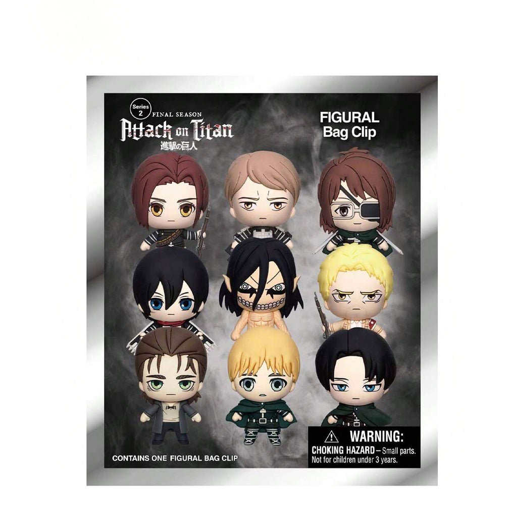 Attack on Titan Series 2 Blind Box 3D Foam Bag Clip Collectible Keychain