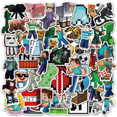 Minecraft PVC Stickers Waterproof Cartoon Collectible Decoration 50PCS Per Pack