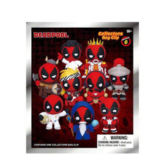 Marvel Deadpool Series 6 Blind Box 3D Foam Bag Clip Collectible Keychain