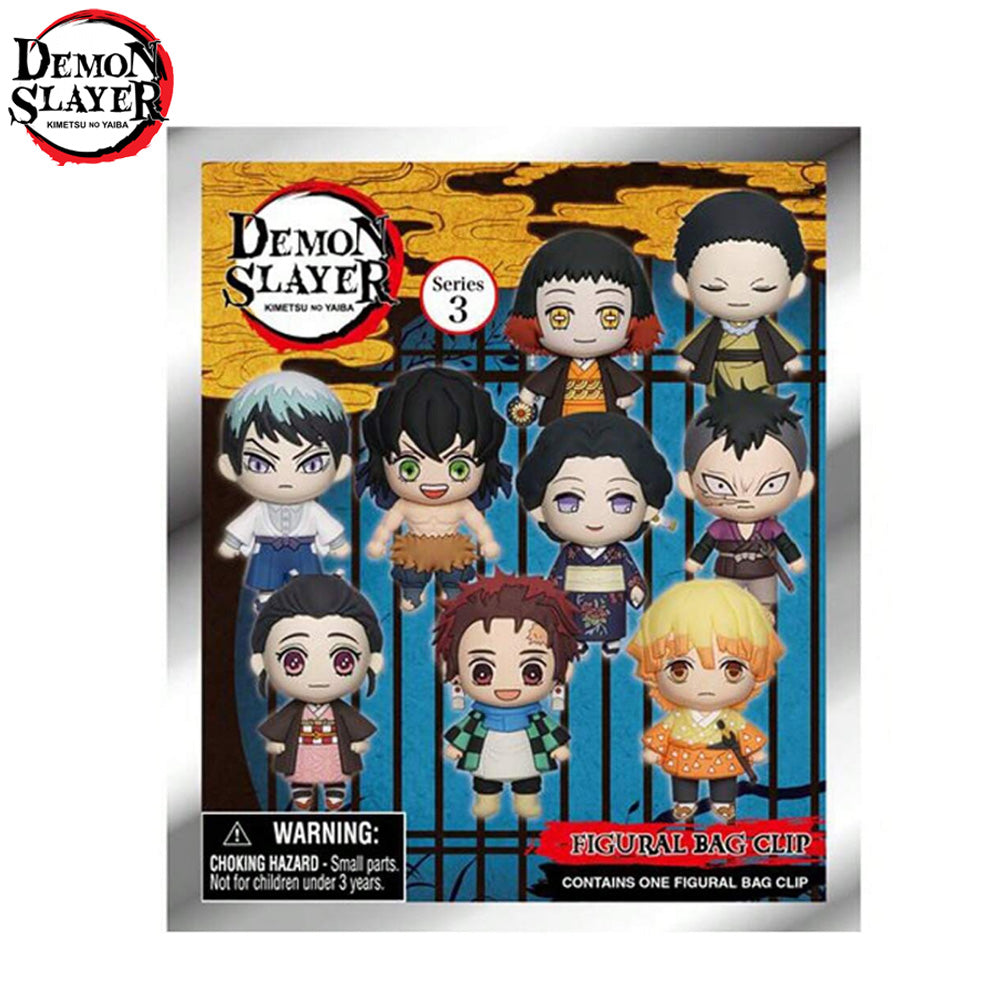 Demon Slayer Series 3 Blind Box 3D Foam Bag Clip Keychain