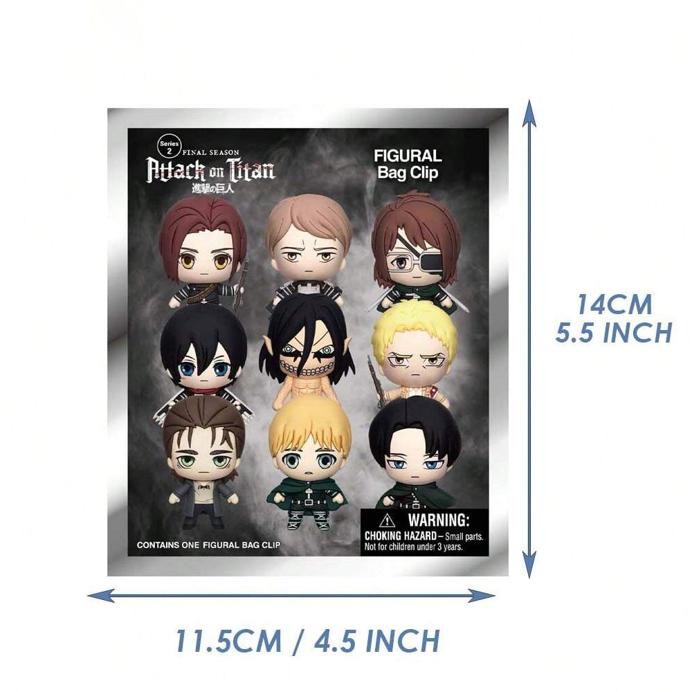 Attack on Titan Series 2 Blind Box 3D Foam Bag Clip Collectible Keychain