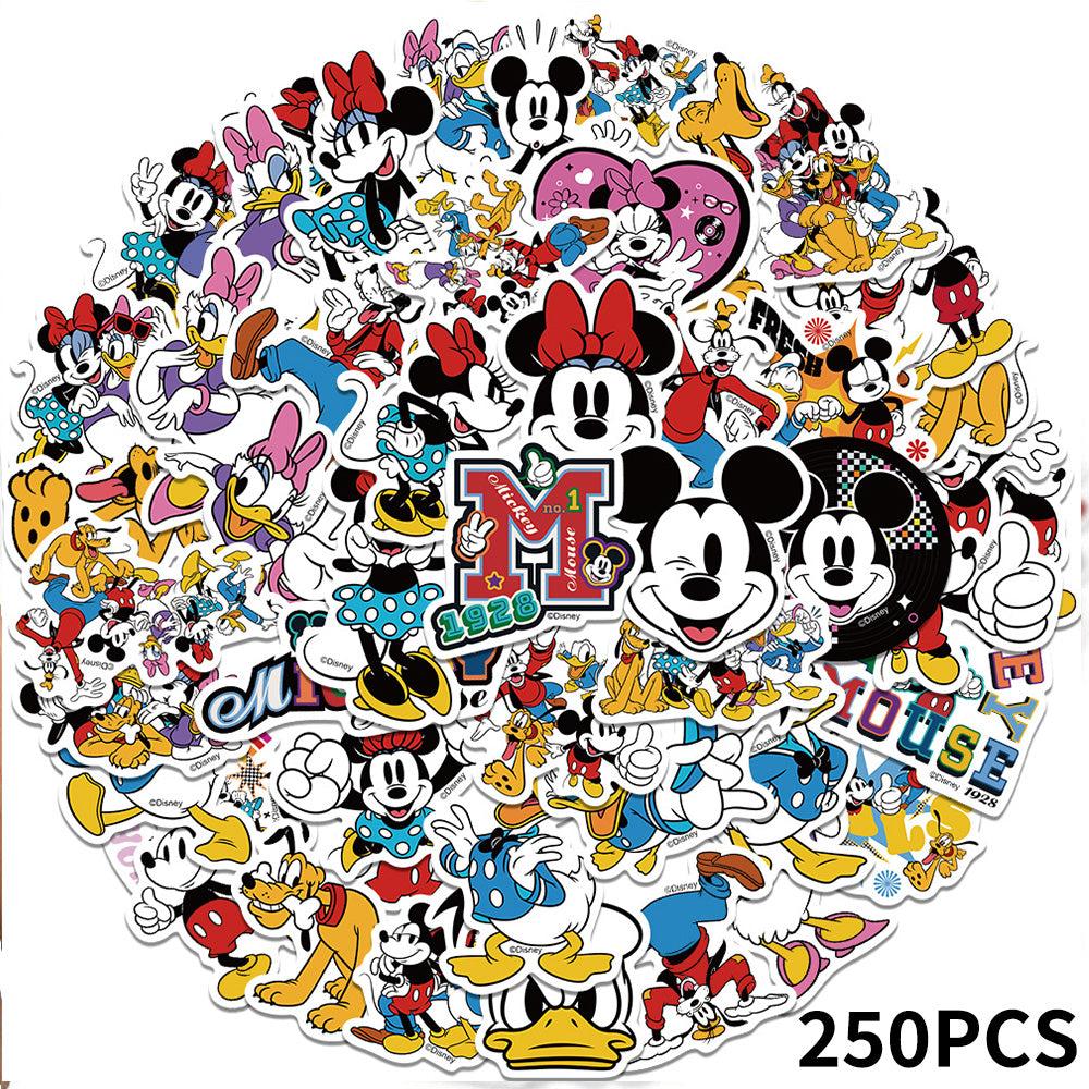 Disney Mickey Minnie Waterproof PVC Stickers Cartoon Collectible Decoration 50PCS Per Pack