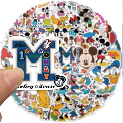 Disney Mickey Mouse Waterproof PVC Stickers Cartoon Collectible Decoration 50PCS Per Pack