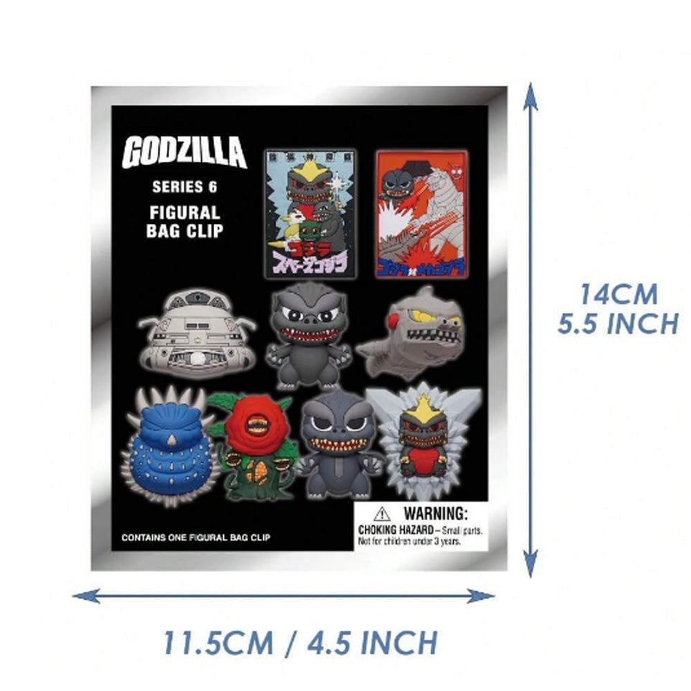 Godzilla Series 6 Blind Box 3D Foam Bag Clip Collectible Keychain