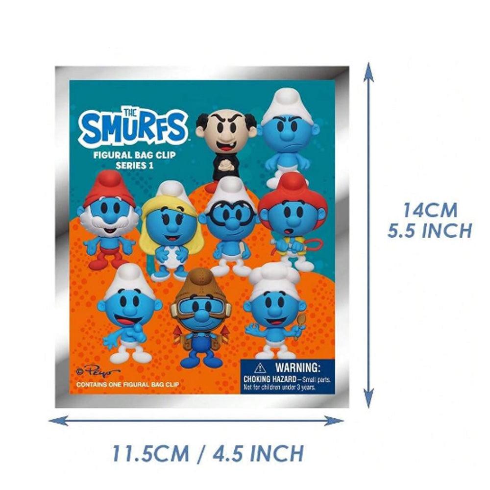 The Smurfs Series 1 Blind Box 3D Foam Bag Clip Collectible Keychain