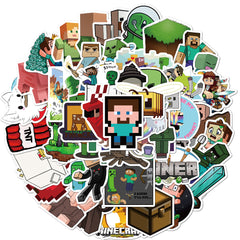 Minecraft Waterproof PVC Stickers Cartoon Collectible Decoration 50PCS Per Pack