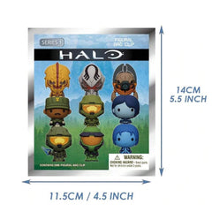 HALO Series 1 Blind Box 3D Foam Bag Clip Collectible Keychain