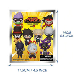 My Hero Academia Series 6 Blind Box 3D Foam Bag Clip Collectible Keychain