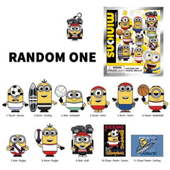 Minions Sports Series Blind Box 3D Foam Bag Clip Collectible Keychain