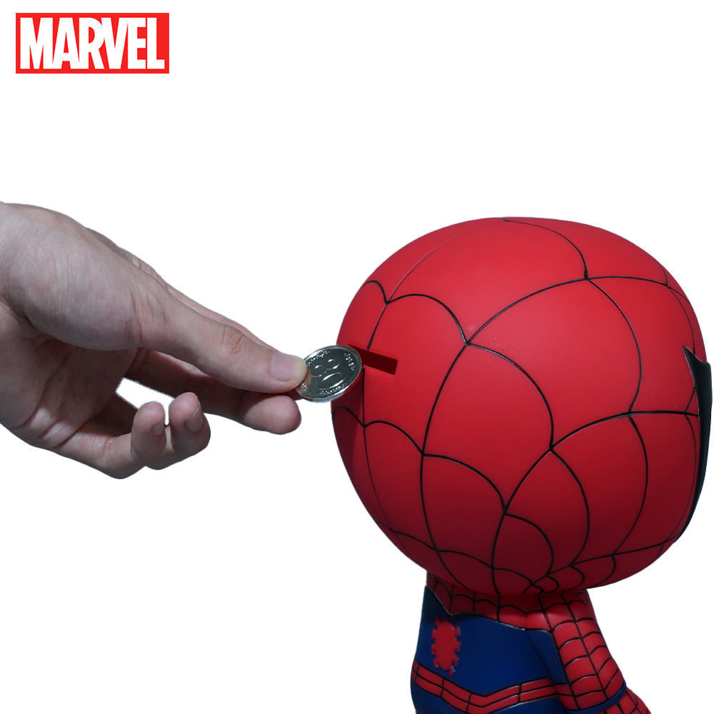 Marvel Spider-Man Jumbo Metallic 8.7" PVC Bank | Coin Bank Collectible Gift for Marvel Fans & Decor