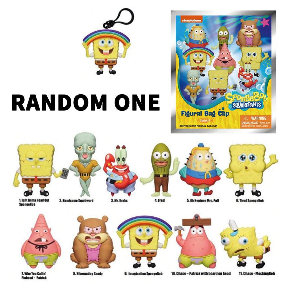 SpongeBob SquarePants Series 5 Blind Box 3D Foam Bag Clip Collectible Keychain