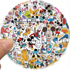 Disney Mickey Mouse Waterproof PVC Stickers Cartoon Collectible Decoration 50PCS Per Pack