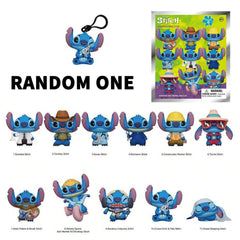 Disney Stitch Series 6 Blind Box 3D Foam Bag Clip Collectible Keychain