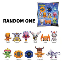 Digimon Series 3 Blind Box 3D Foam Bag Clip Collectible Keychain