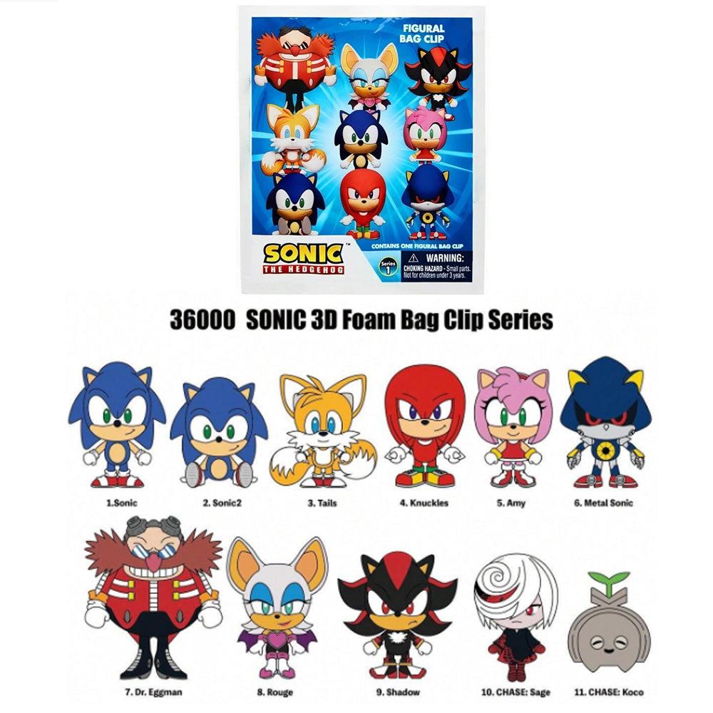 Sonic the Hedgehog Series 1 Blind Box 3D Foam Bag Clip Collectible Keychain