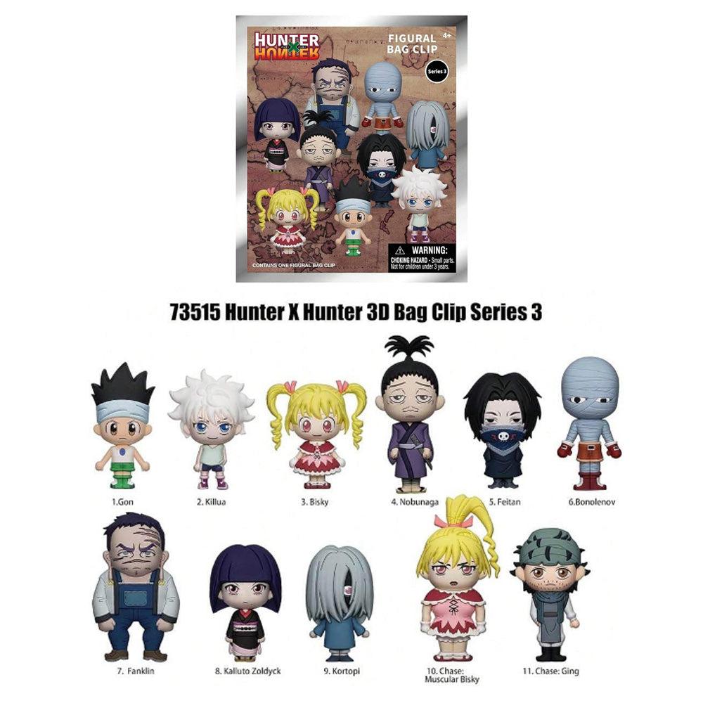 HUNTER×HUNTER Series 3 Blind Box 3D Foam Bag Clip Collectible Keychain