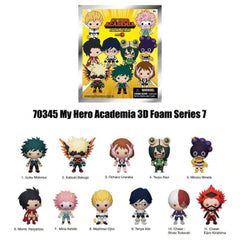 My Hero Academia Series 7 Blind Box 3D Foam Bag Clip Collectible Keychain