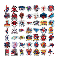 Marvel Spider-Man Waterproof PVC Stickers Cartoon Collectible Decoration 50PCS Per Pack