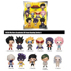 My Hero Academia Series 5 Blind Box 3D Foam Bag Clip Collectible Keychain