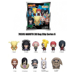 NARUTO Series 6 Blind Box 3D Foam Bag Clip Collectible Keychain