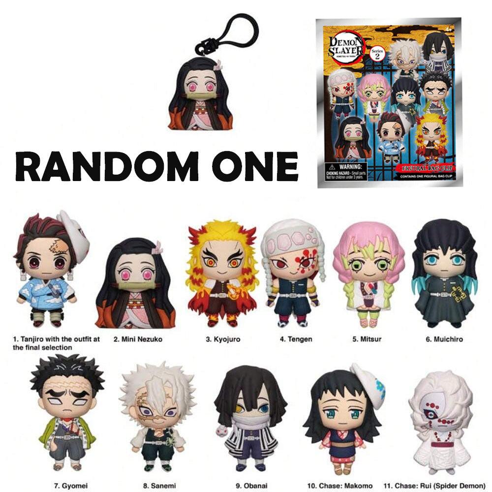 Demon Slayer Series 2 Blind Box 3D Foam Bag Clip Collectible Keychain