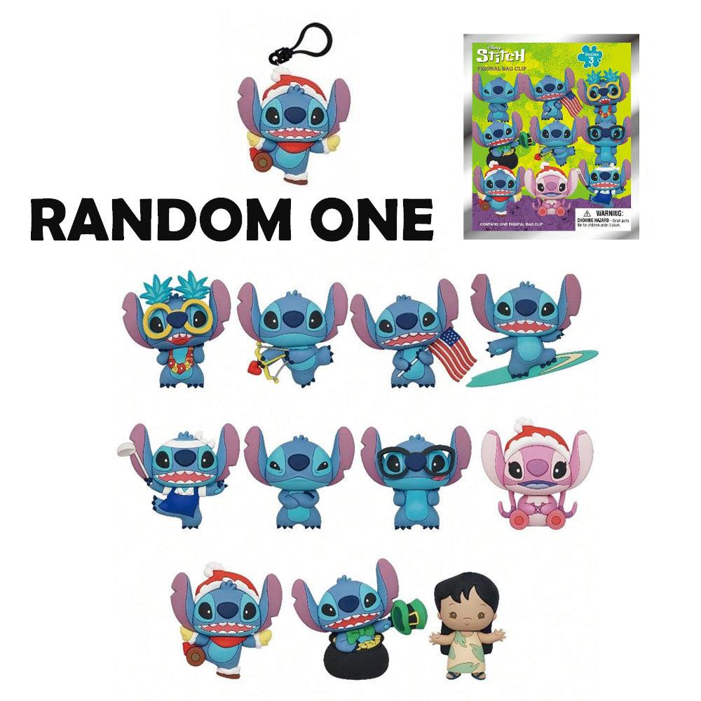 Disney Stitch Series 3 Blind Box 3D Foam Bag Clip Collectible Keychain