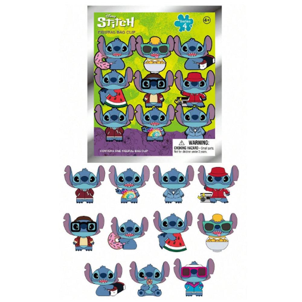 Disney Stitch Series 4 Blind Box 3D Foam Bag Clip Collectible Keychain