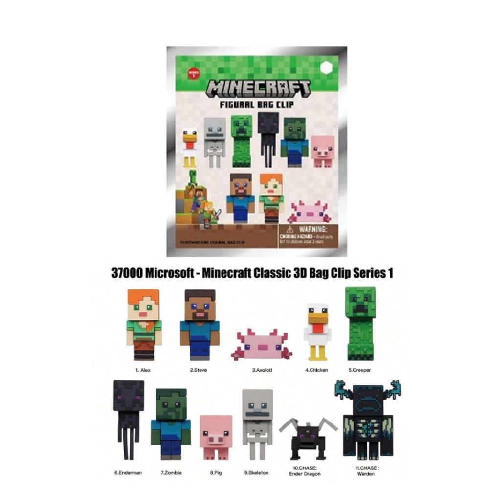 Minecraft Series 1 Blind Box 3D Foam Bag Clip Collectible Keychain