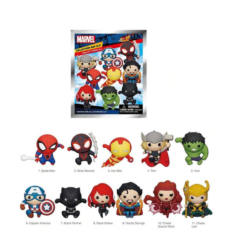 Marvel Series 10 Blind Box 3D Foam Bag Clip Collectible Keychain