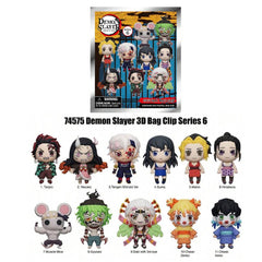 Demon Slayer Series 6 Blind Box 3D Foam Bag Clip Collectible Keychain