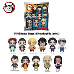 Demon Slayer Series 3 Blind Box 3D Foam Bag Clip Keychain