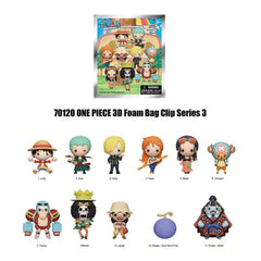 ONE PIECE Series 3 Blind Box 3D Foam Bag Clip Collectible Keychain