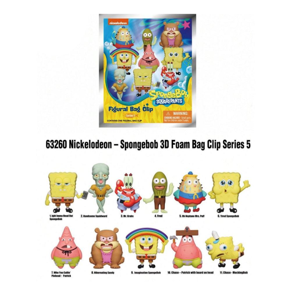 SpongeBob SquarePants Series 5 Blind Box 3D Foam Bag Clip Collectible Keychain