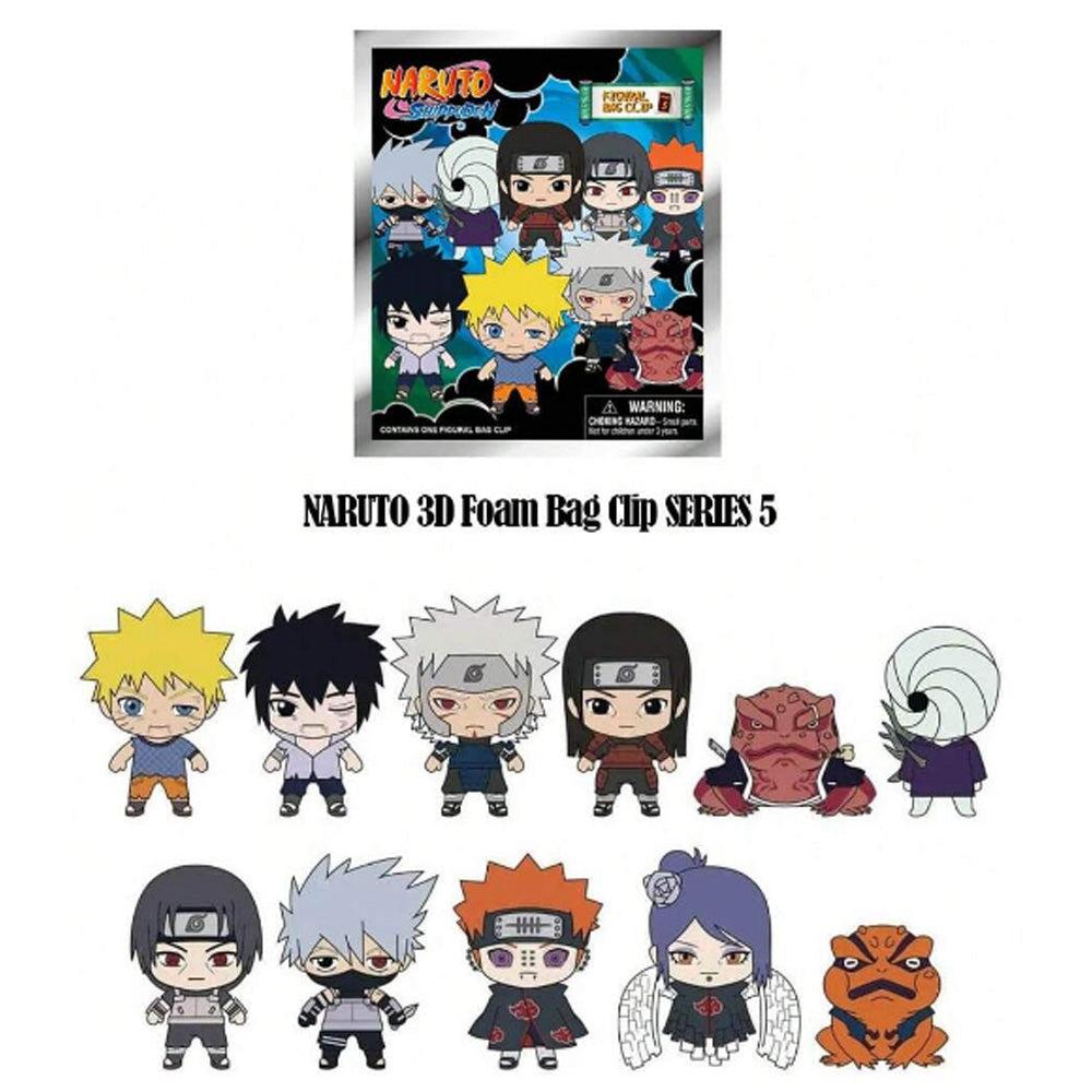 Naruto Series 5 Blind Box 3D Foam Bag Clip Collectible Keychain