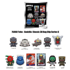 Godzilla Series 6 Blind Box 3D Foam Bag Clip Collectible Keychain