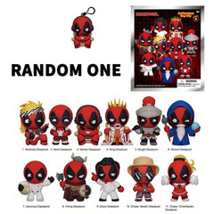 Marvel Deadpool Series 6 Blind Box 3D Foam Bag Clip Collectible Keychain