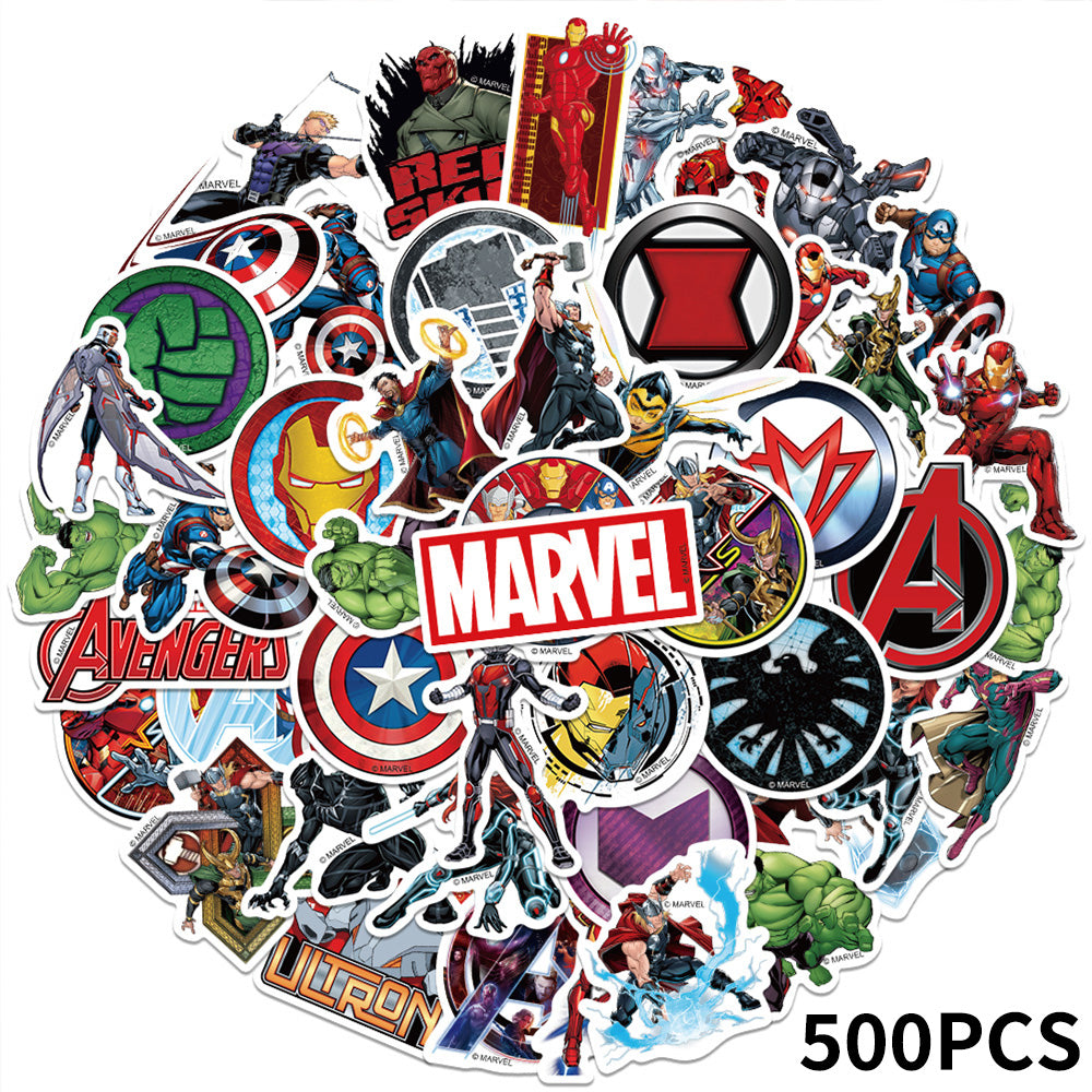 Marvel Waterproof PVC Stickers Cartoon Collectible Decoration 50PCS Per Pack