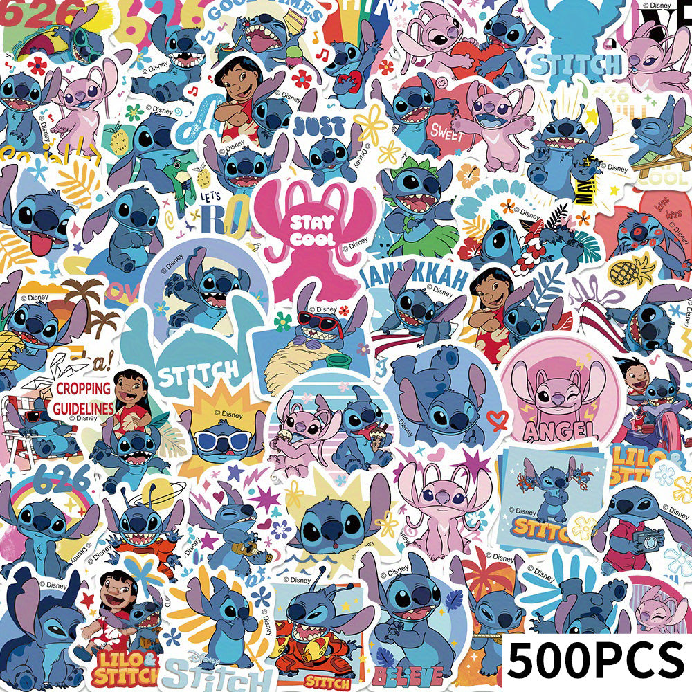 Disney Cute Stitch Waterproof PVC Stickers Cartoon Collectible Decoration 50PCS Per Pack