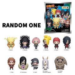 NARUTO Series 6 Blind Box 3D Foam Bag Clip Collectible Keychain