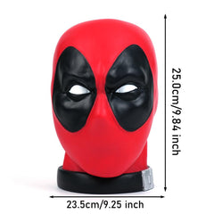 Marvel Heroes Deadpool Head 9.84" Bank | Deadpool Head Coin Bank for Marvel Fans