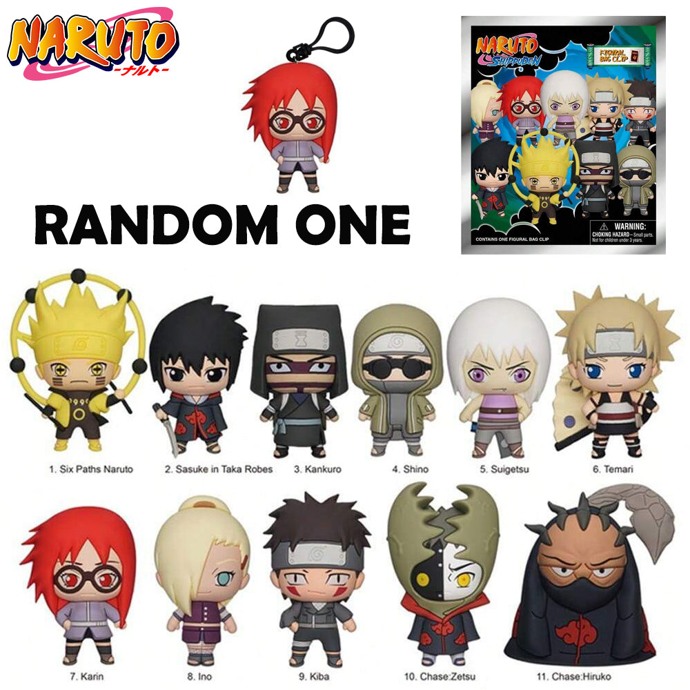 Naruto Series 4 Blind Box 3D Foam Bag Clip Keychain