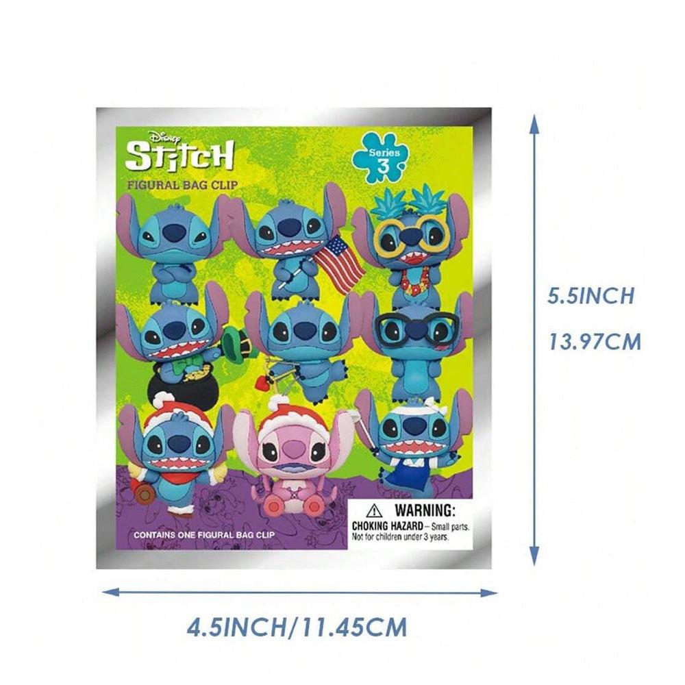 Disney Stitch Series 3 Blind Box 3D Foam Bag Clip Collectible Keychain