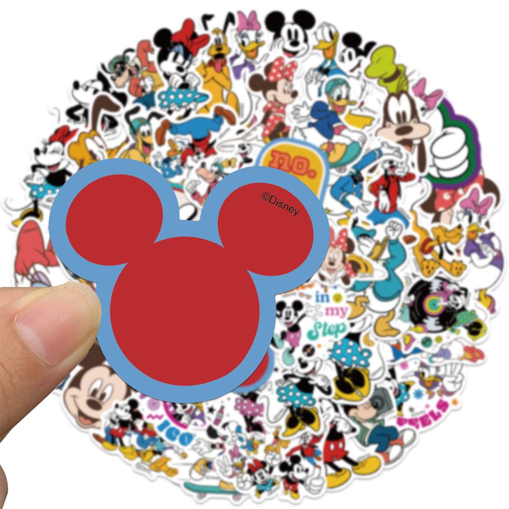 Disney Mickey Mouse Waterproof PVC Stickers Cartoon Collectible Decoration 50PCS Per Pack