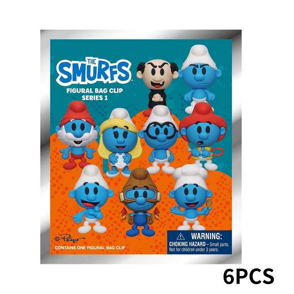 The Smurfs Series 1 Blind Box 3D Foam Bag Clip Collectible Keychain