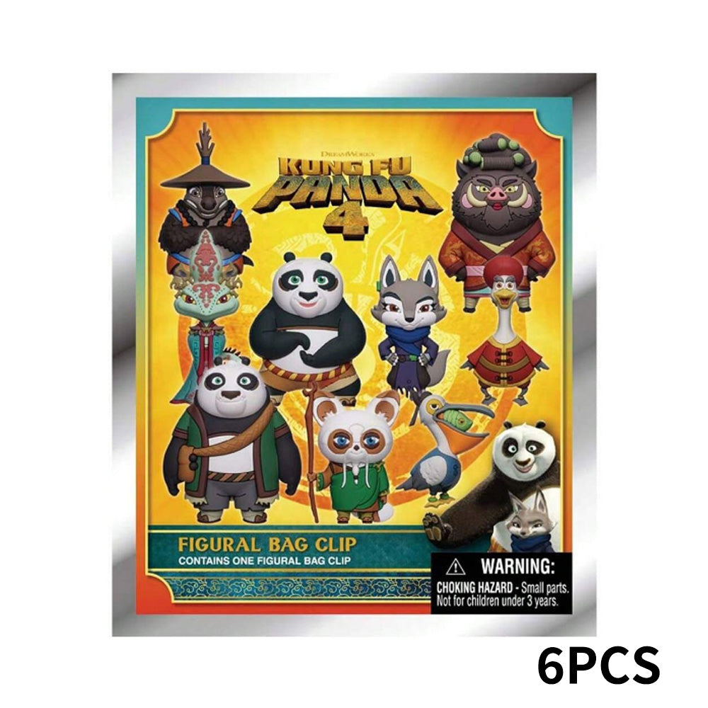 Kung Fu Panda 4 Series Blind Box 3D Foam Bag Clip Collectible Keychain